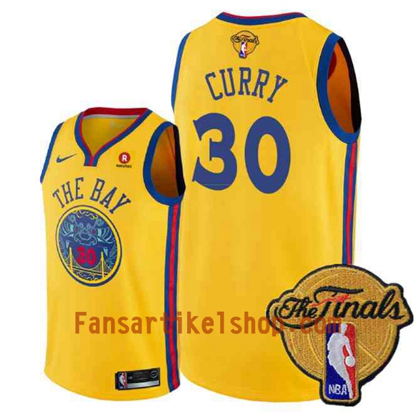 NBA Golden State Warriors Trikot Stephen Curry 30 2018 NBA Finals Patch Nike Gelb City Edition Swingman - Herren NBA Golden State Warriors Trikot Stephen Curry 30 2018 NBA Finals Patch Nike Gelb City Edition Swingman - Herren